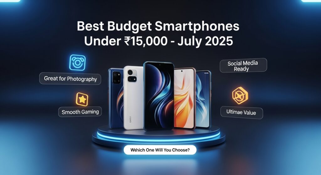 Best Budget Smartphones Under ₹15,000 in India – July 2025
