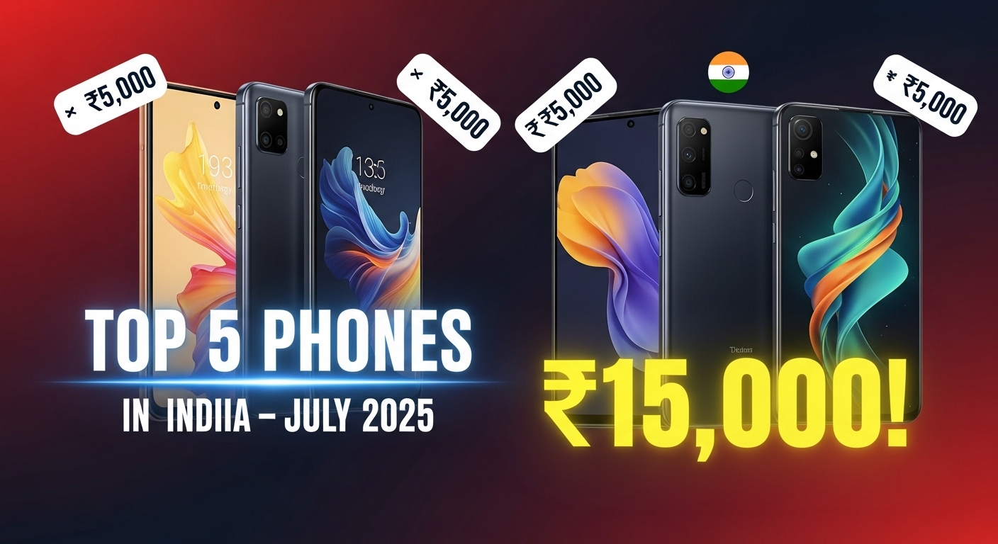 Best Budget Smartphones Under ₹15,000 in India – July 2025